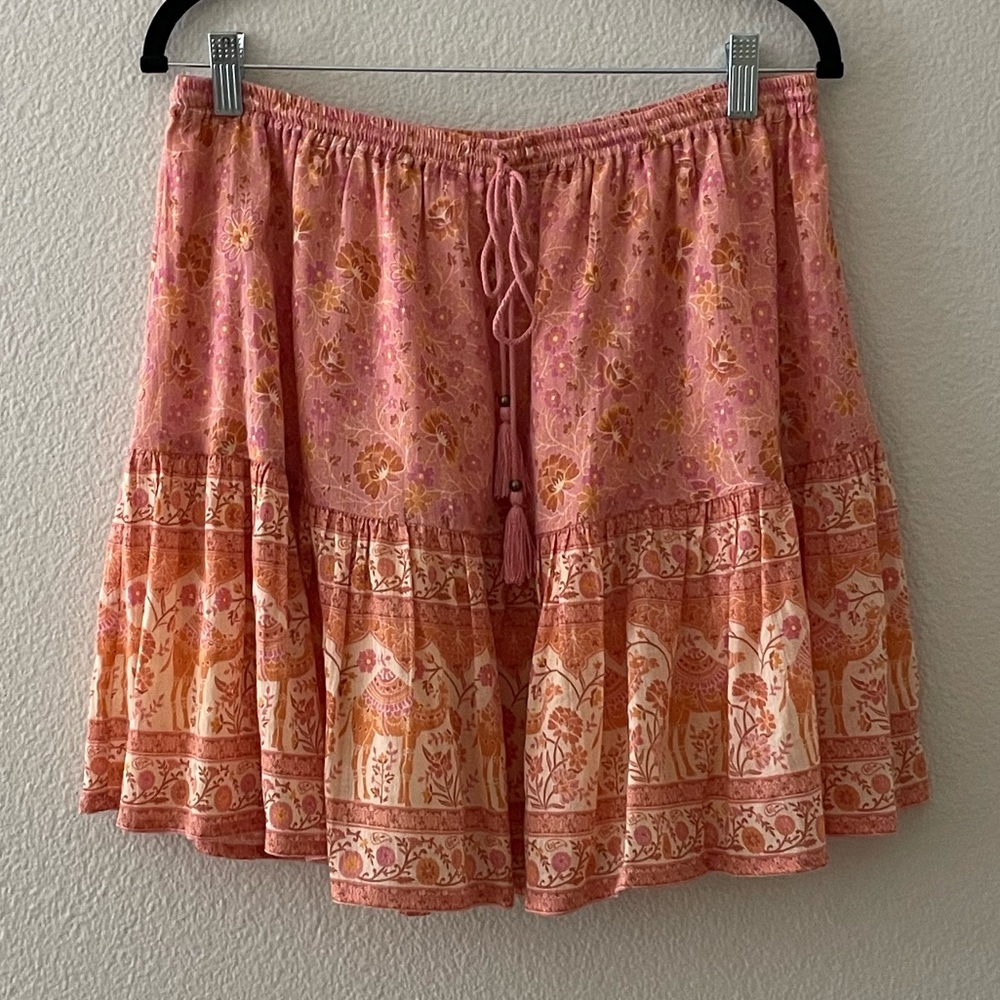 Spell Sundown Mini Skirt Apricot Large